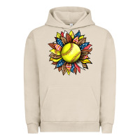 Pigment French Oak softball sunflower Urban Hoodie - HRA Design Shop