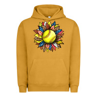 Pigment Peanut Butter softball sunflower Urban Hoodie - HRA Design Shop
