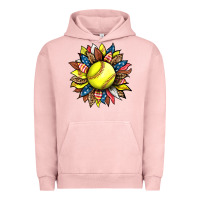 Pigment Salmon softball sunflower Urban Hoodie - HRA Design Shop