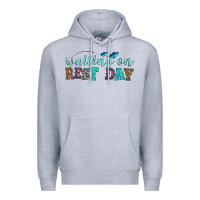 Heather Grey waiting on rest day Premium Hoodie - HRA Design Shop