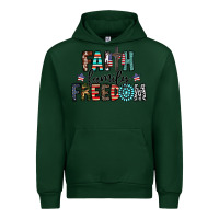 Forest Green faith family freedom Urban Hoodie - CowhideDigitalArt