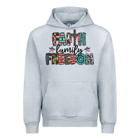Heather Grey faith family freedom Urban Hoodie - CowhideDigitalArt