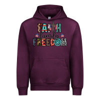 Mauve Wine faith family freedom Urban Hoodie - CowhideDigitalArt