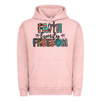 Pigment Salmon faith family freedom Urban Hoodie - CowhideDigitalArt