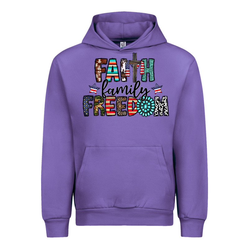 Faith Family Freedom Urban Hoodie by CowhideDigitalArt | Teevron