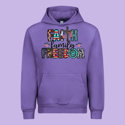Faith Family Freedom Urban Hoodie Designed By Cowhidedigitalart