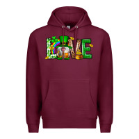 Burgundy Love st. patricks day Premium Hoodie - Neo Western