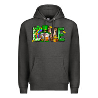 Charcoal Heather Love st. patricks day Premium Hoodie - Neo Western