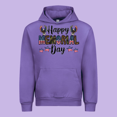 Happy Memorial Day Urban Hoodie Designed By Cowhidedigitalart