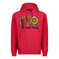 Cardinal fall for jesus he never leaves Premium Hoodie - CowhideDigitalArt