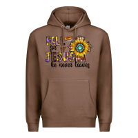 Chestnut fall for jesus he never leaves Premium Hoodie - CowhideDigitalArt