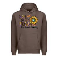 Coffee fall for jesus he never leaves Premium Hoodie - CowhideDigitalArt