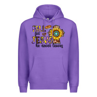 Purple fall for jesus he never leaves Premium Hoodie - CowhideDigitalArt