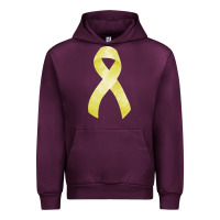 Mauve Wine sarcoma or bone cancer ribbon Urban Hoodie - FaDigitalArtStudio