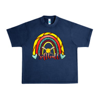 Navy Softball Rainbow Urban Heavy Tee - RanaPortraitStore