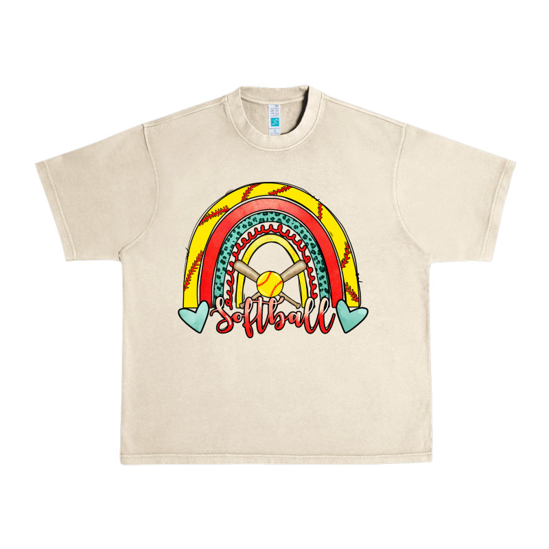 Softball Rainbow Urban Heavy Tee by RanaPortraitStore | Teevron