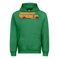 Emerald school bus Urban Hoodie - FaDigitalArtStudio
