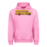 Fuchsia Pink school bus Urban Hoodie - FaDigitalArtStudio