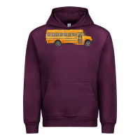 Mauve Wine school bus Urban Hoodie - FaDigitalArtStudio