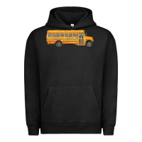 Pigment Black school bus Urban Hoodie - FaDigitalArtStudio