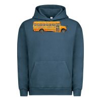 Pigment Midnight Navy school bus Urban Hoodie - FaDigitalArtStudio