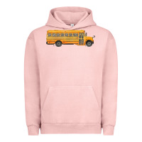 Pigment Salmon school bus Urban Hoodie - FaDigitalArtStudio