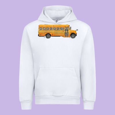 School Bus Urban Hoodie Designed By Fadigitalartstudio