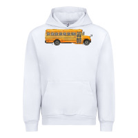 White school bus Urban Hoodie - FaDigitalArtStudio