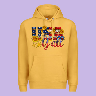 Usa Y All Premium Hoodie Designed By Hra Design Shop