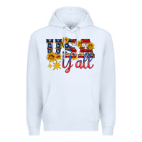 White usa y all Premium Hoodie - HRA Design Shop