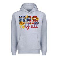 Heather Grey usa y all Premium Hoodie - HRA Design Shop