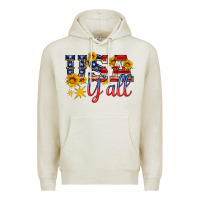 Oatmeal Heather usa y all Premium Hoodie - HRA Design Shop