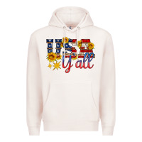 Pale Pink usa y all Premium Hoodie - HRA Design Shop