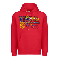 Red usa y all Premium Hoodie - HRA Design Shop