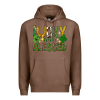 Chestnut Lucky and blessed st. patricks day Premium Hoodie - Neo Western