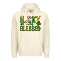 Sandshell Lucky and blessed st. patricks day Premium Hoodie - Neo Western