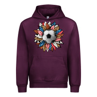 Mauve Wine football sunflower Urban Hoodie - HRA Design Shop