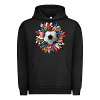 Pigment Black football sunflower Urban Hoodie - HRA Design Shop