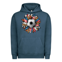 Pigment Midnight Navy football sunflower Urban Hoodie - HRA Design Shop