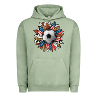 Pigment Oil Green football sunflower Urban Hoodie - HRA Design Shop