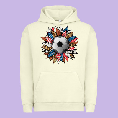 Football Sunflower Urban Hoodie Designed By Hra Design Shop