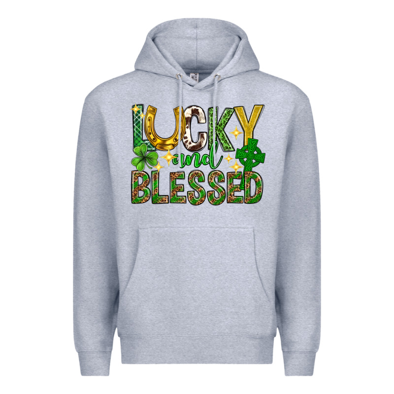 Lucky And Blessed St. Patricks Day Premium Hoodie by Neo Western | Teevron