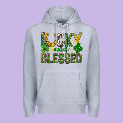 Lucky And Blessed St. Patricks Day Premium Hoodie Designed By Neo Western