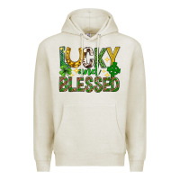 Oatmeal Heather Lucky and blessed st. patricks day Premium Hoodie - Neo Western