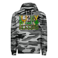 Slate Camo Lucky and blessed st. patricks day Premium Hoodie - Neo Western
