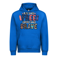 Cobalt land of the beacause of the brave Urban Hoodie - CowhideDigitalArt