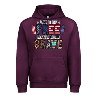 Mauve Wine land of the beacause of the brave Urban Hoodie - CowhideDigitalArt