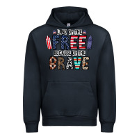 Navy land of the beacause of the brave Urban Hoodie - CowhideDigitalArt