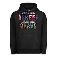 Pigment Black land of the beacause of the brave Urban Hoodie - CowhideDigitalArt