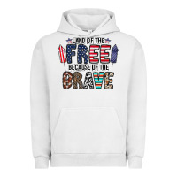 Pigment Lunar Rock land of the beacause of the brave Urban Hoodie - CowhideDigitalArt